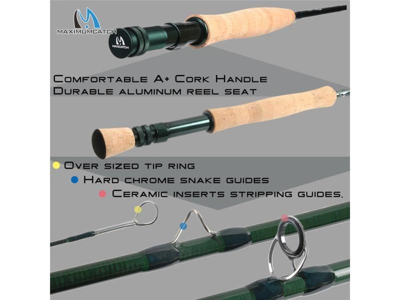 Maximumcatch Fly Rod And Reel Combo 8'4"/8'6'/9'/9'6'' 3/4/5/6/7/8WT Carbon Carousel 1