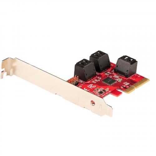 StarTech.com SATA PCIe Card - 6 Port PCIe SATA Expansion Card - 6Gbps - Low/Full Carousel 1