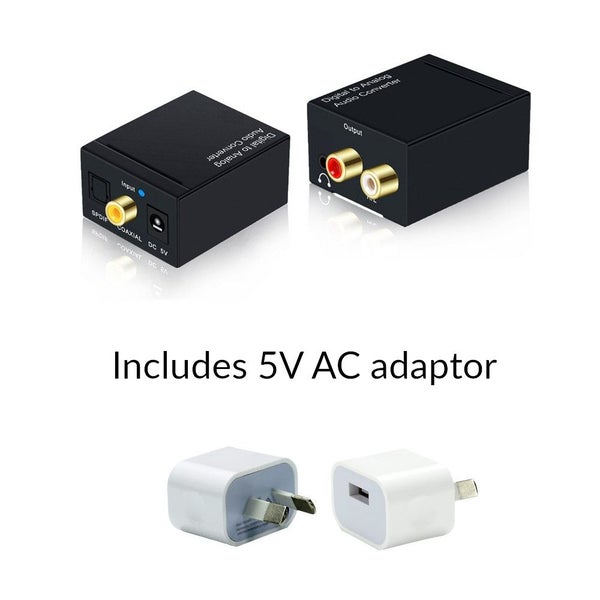 Optical SPDIF Digital to 2 RCA w/power supply Carousel 1