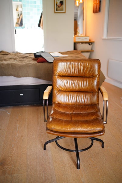 Newcastle Vintage Leather Office Chair Carousel 2