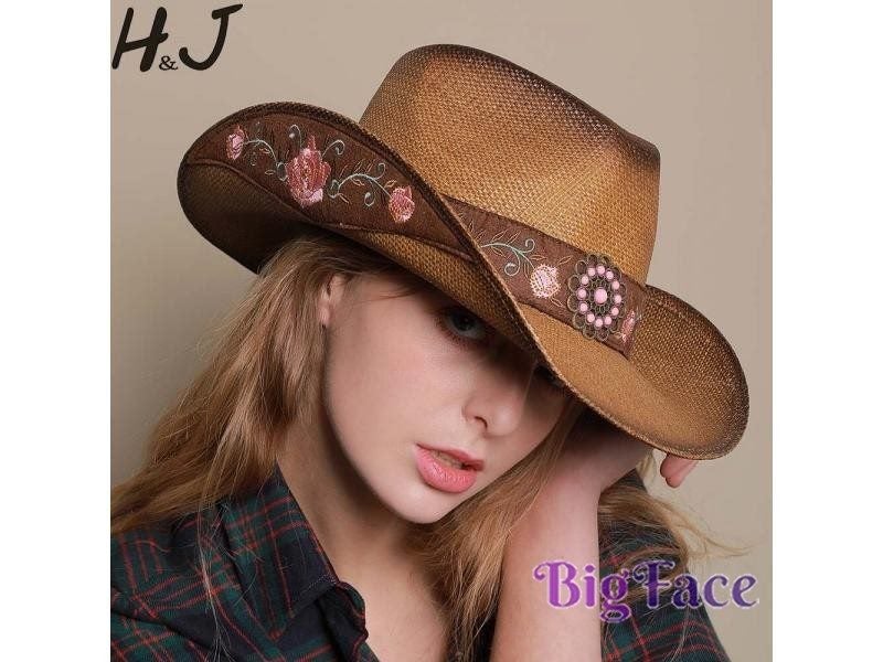 Women Western Cowboy Hat For Summer Elegant Lady Cowgirl Sombrero Hombre Caps Carousel 2