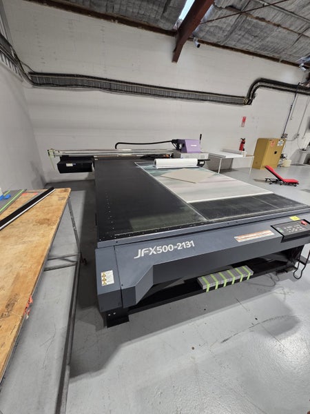 Flat bed Cannon JFX500-2131 UV LED industrial CNC Printer Carousel 7
