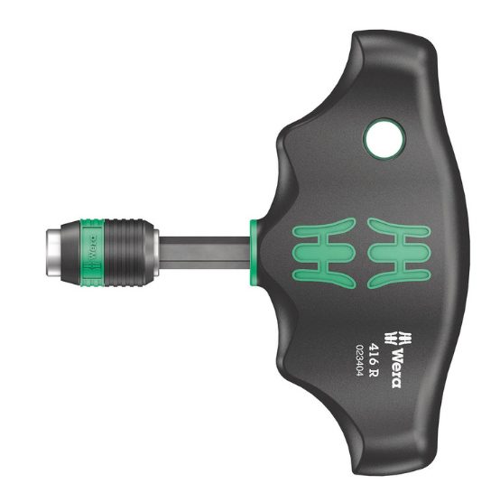 Wera 05023404001 416 R T-handle Bitholding screwdriver Rapidaptor, 1/4 x 45 mm Carousel 1