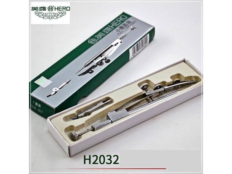 Hero H2030 Spring Protractor Compasses Professional Drawing Tool Accurate Metal Carousel 1