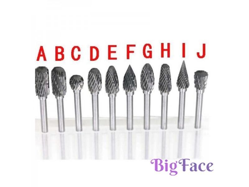 New 10pc 1/8" Shank Tungsten Carbide Milling Cutter Rotary Tool Burr Double Carousel 1