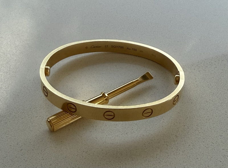 Cartier Gold LOVE bracelet (Size 17)62863232271106111
