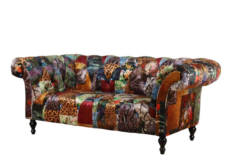 TNC Patchwork 2 Seater Sofa, 1120L-55D Carousel 2