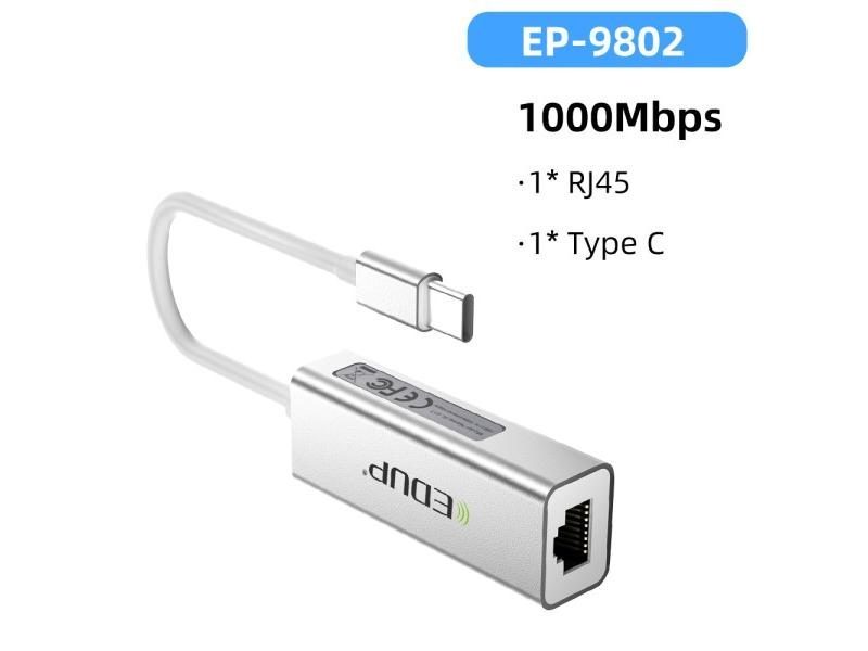 EDUP USB 3.0 HUB USB Splitter 3 Ports Type C HUB USB To Rj45 Gigabit Ethernet Carousel 1