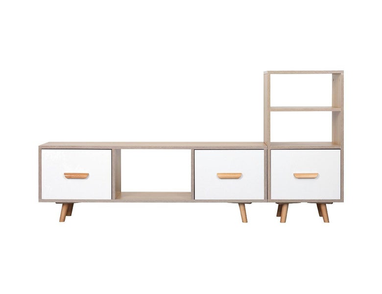 Amber 2-Piece Scandi-Style Entertainment Unit Set Carousel 1