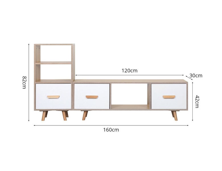 Amber 2-Piece Scandi-Style Entertainment Unit Set Carousel 6
