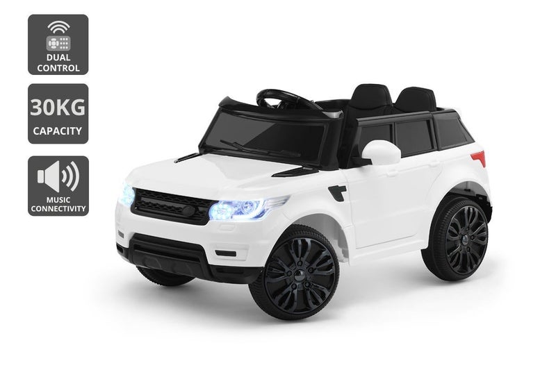 Kids Range Rover-Inspired Ride-On Car (White), KARDRVCRWHA Carousel 1