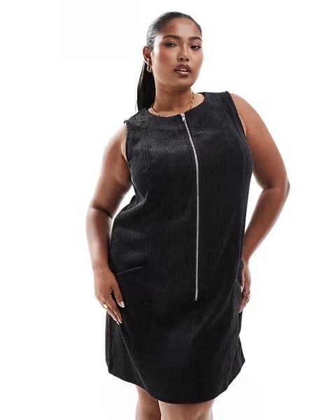 ASOS Curve Cord Mini Dress With Pockets ~ Sizes 22, 24, 26, 28 & 30 Carousel 1