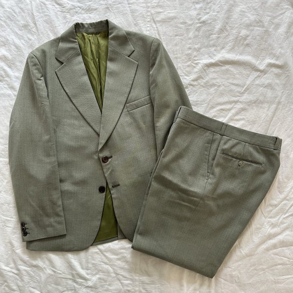Vintage 1970s Hardy Amies Pure Wool Suit NZ Made Carousel 1