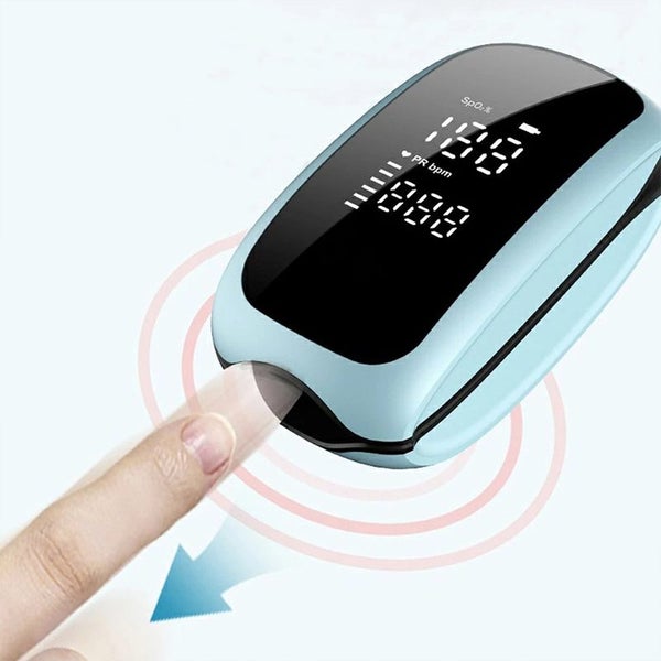 Fingertip Pulse Oximeter - USB Type C - Rechargeable Light Blue- New62863229915267111