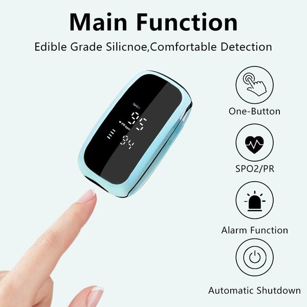 Fingertip Pulse Oximeter - USB Type C - Rechargeable Light Blue- New62863229915267112