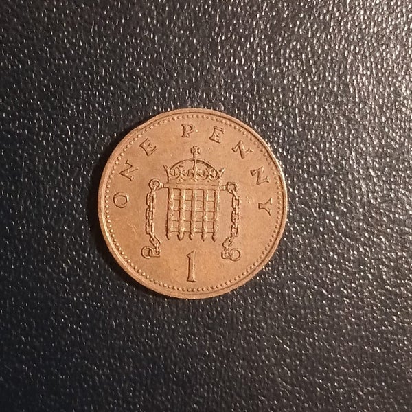 Coin - 1 Penny, Elizabeth II, Great Britain, 1986 -- $1 reserve Carousel 1