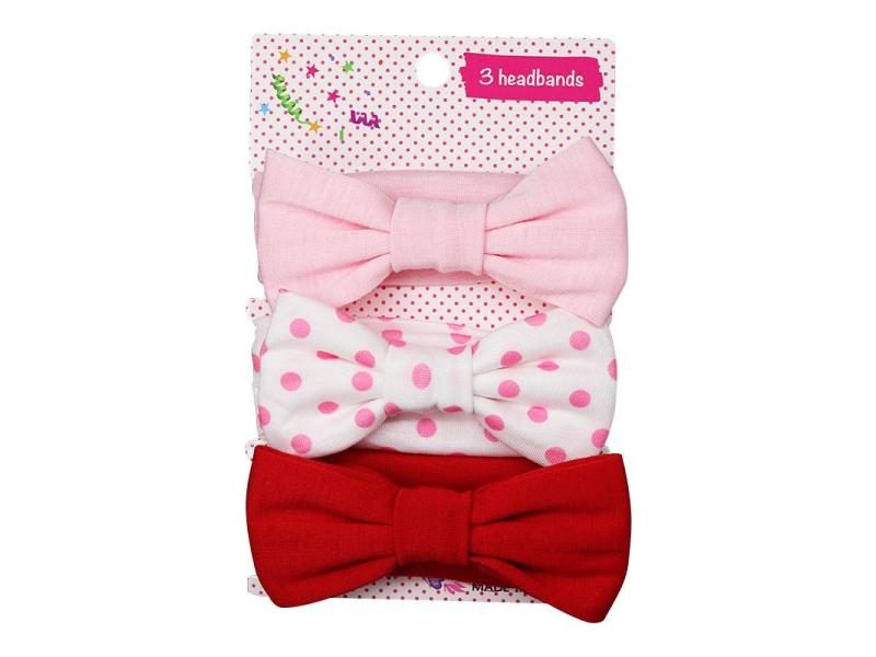 3Pcs/Set Baby Girl Headband Elastic Bowknot Newborn Hair Band Carousel 1