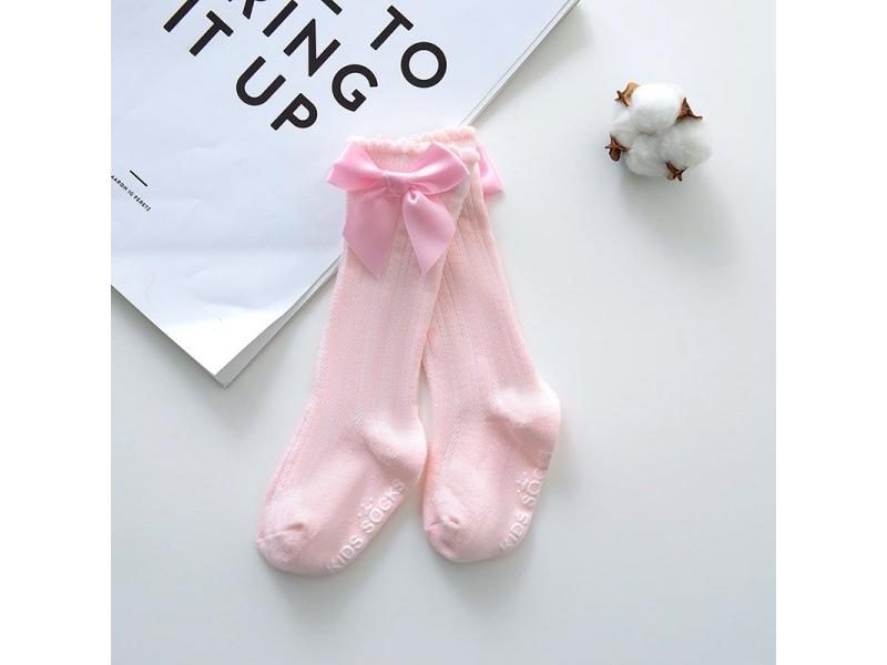 Girls Big Bow Knee High Long Soft New Kids Socks Toddlers Cotton Lace Baby Carousel 1