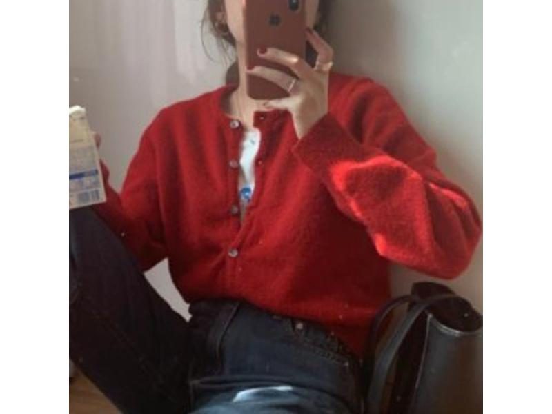 Women Sweater Cardigan Single Breasted Long Sleeve Elegant Vintage Jumper Solid Carousel 1