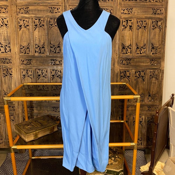Chic Veronika Maine Draped Sleeveless Dress – Size 8 – Sky Blue Carousel 1