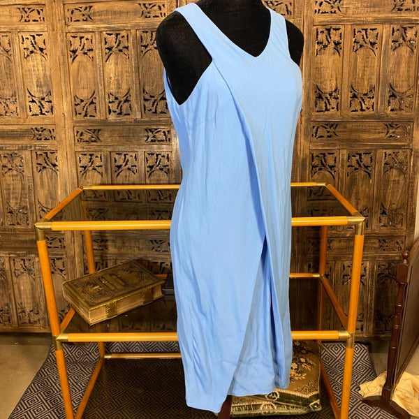 Chic Veronika Maine Draped Sleeveless Dress – Size 8 – Sky Blue Carousel 2