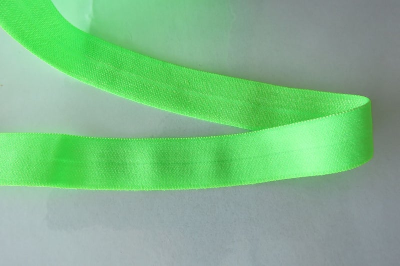 10m Lime Green 15mm wide Fold over elastic FOE foldover elastic Carousel 2