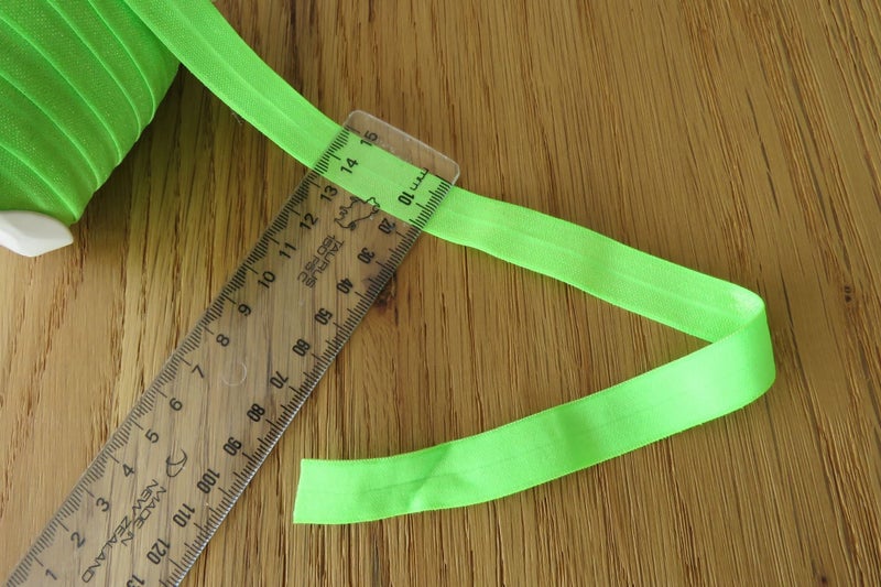 10m Lime Green 15mm wide Fold over elastic FOE foldover elastic Carousel 5