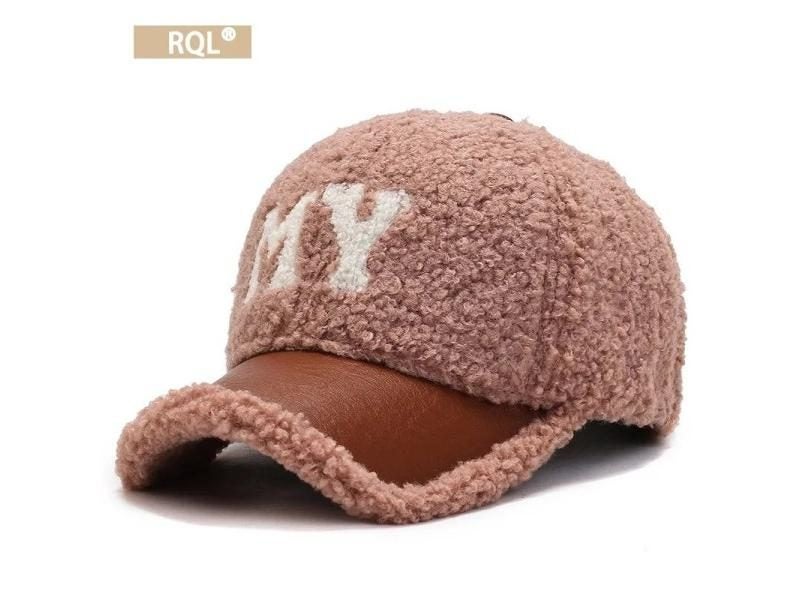 Winter Fleece Hat For Women Female Baseball Cap Faux Fur Fashion