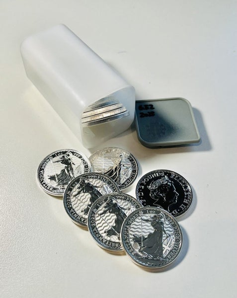 25 x 1 Oz UK BRITANNIA .999 SILVER COINS BU (25) Carousel 1