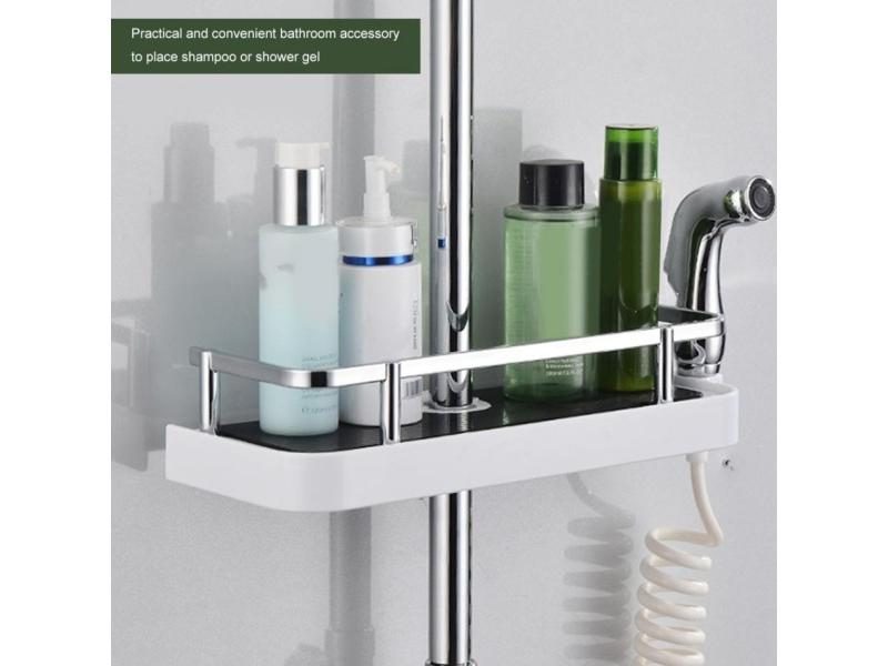Practical Bathroom Pole Shower Storage Rack Holder Organizer Carousel 1