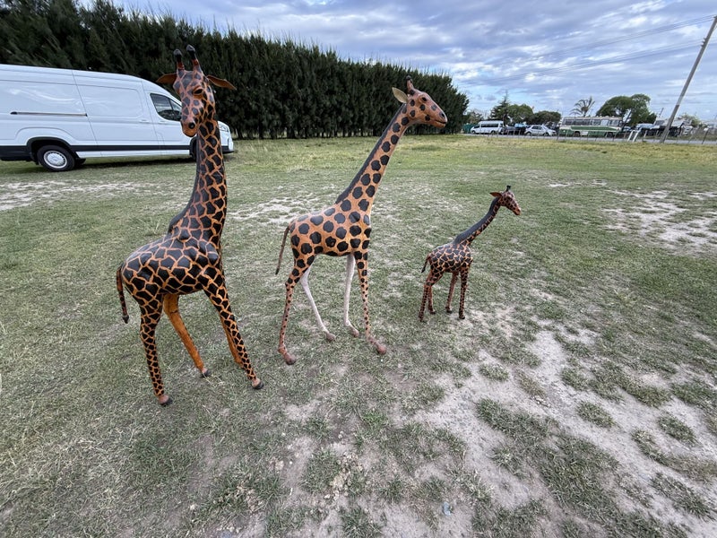 A Journey of Leather Giraffe Figures (3 pieces) Carousel 1