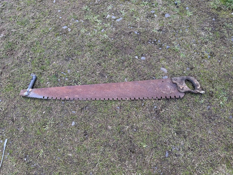 Vintage 2 person Cross Cut Saw Carousel 1