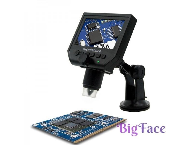 600X 4.3" LCD USB 8 LED 3.6MP VGA Electronic HD Video Microscopes Magnifier Carousel 1