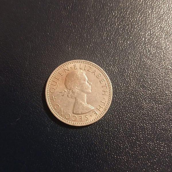 1962 New Zealand Shilling Coin Error "no horizon" $1 reserve Carousel 2