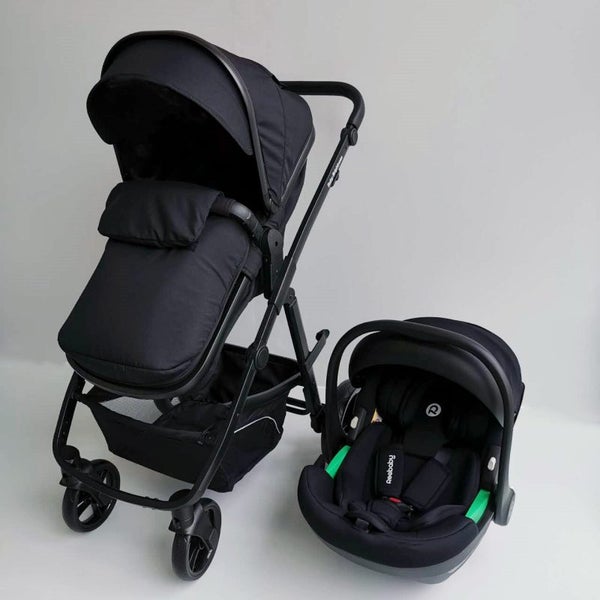 3 in 1 Baby Brightness Palms Travel System Black IN STOCK Carousel 1