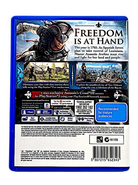 Assassin's Creed III Liberation (PS Vita - NZ PRINT) *MINT COMPLETE* Carousel 2