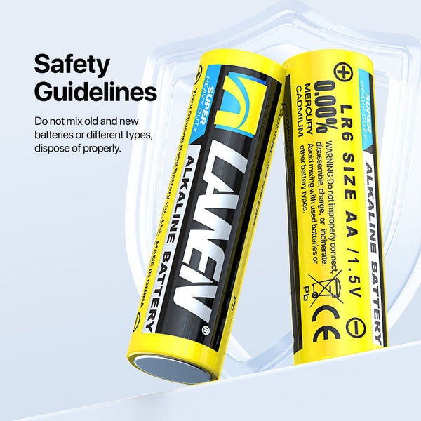 AA Batteries 20 Pack, 1.5V Alkaline Batteries, Leak Protection and Long Lasting Carousel 8
