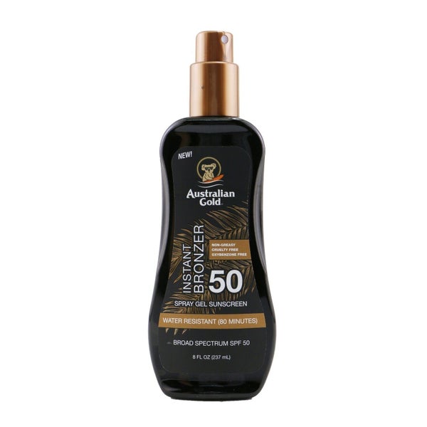 Australian Gold Spray Gel Sunscreen SPF 50 with Instant Bronzer 237ml/8oz Carousel 1