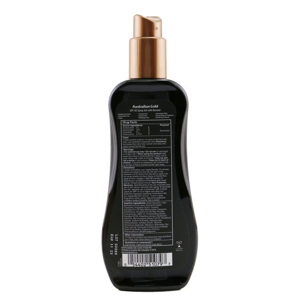 Australian Gold Spray Gel Sunscreen SPF 50 with Instant Bronzer 237ml/8oz Carousel 3