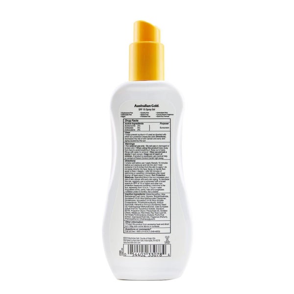 Australian Gold Spray Gel Sunscreen SPF 15 (Ultimate Hydration) 237ml/8oz Carousel 3