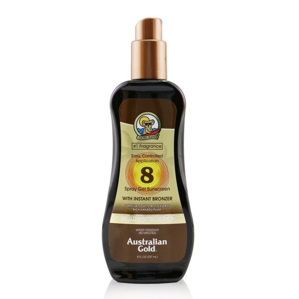 Australian Gold Spray Gel Sunscreen SPF 8 with Instant Bronzer 237ml/8oz Carousel 1