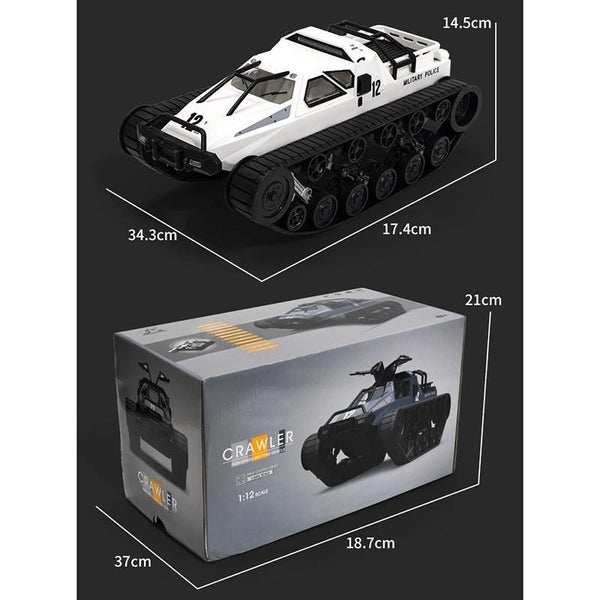 2.4G Rc Tracked Tank Off Road Vehicle Toy 1 12 Scale Grey Remote Controlled Toy Carousel 2