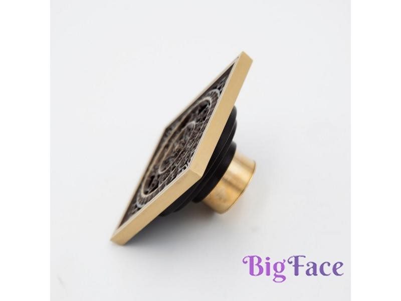 Monite Antique Brass Floor Drain Bathtub Hair Trap Shower Basin Hole Plug Carousel 1