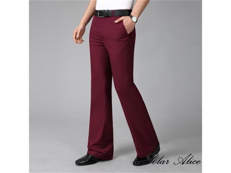 Men's Four Seasons New Mid-Waist Micro-Flared Casual Boot Cut Trousers Carousel 1