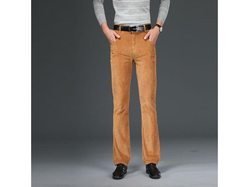 Corduroy Bootcut Flare Pants Men Vintage Stretch Trouser Autumn Flared Pant Carousel 1