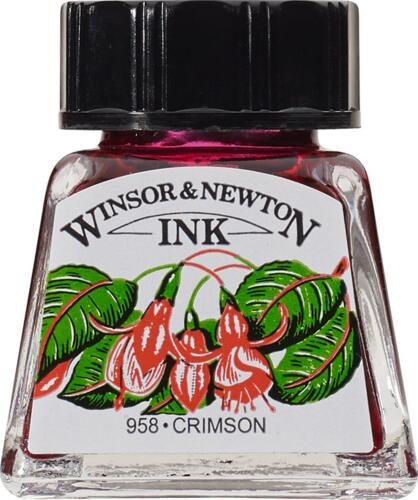Winsor & Newton Drawing Inks 14ml CRIMSON Carousel 1