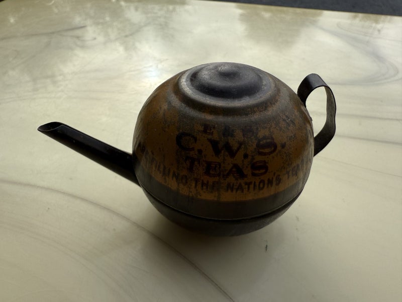 Antique “E & S C.W.S. TEAS” Miniature Teapot Early 1900s Carousel 20