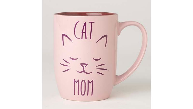 Mug "Cat Mom" Pink Carousel 1