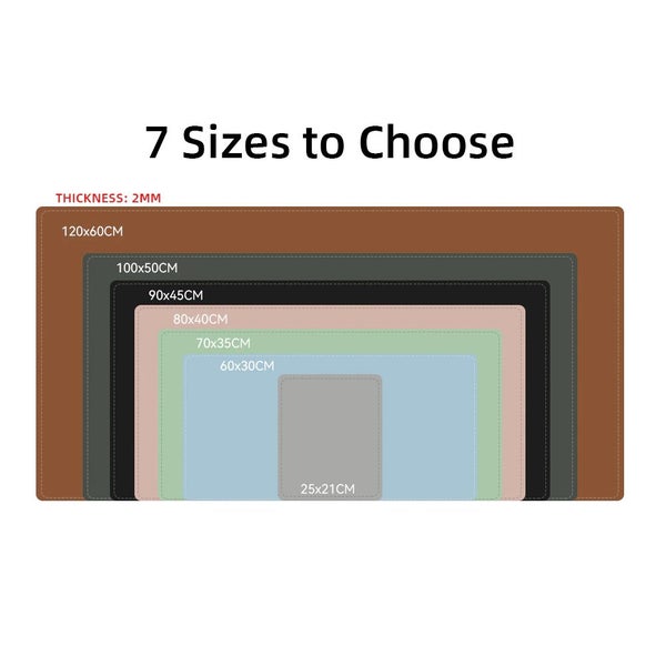 Large Size Desk Protector Mat Pu Leather Waterproof Office Accessories Desk Mat Carousel 2