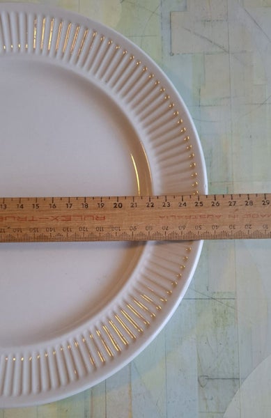 Four plain white Apollo dinner plates - 25.5 cms Carousel 7